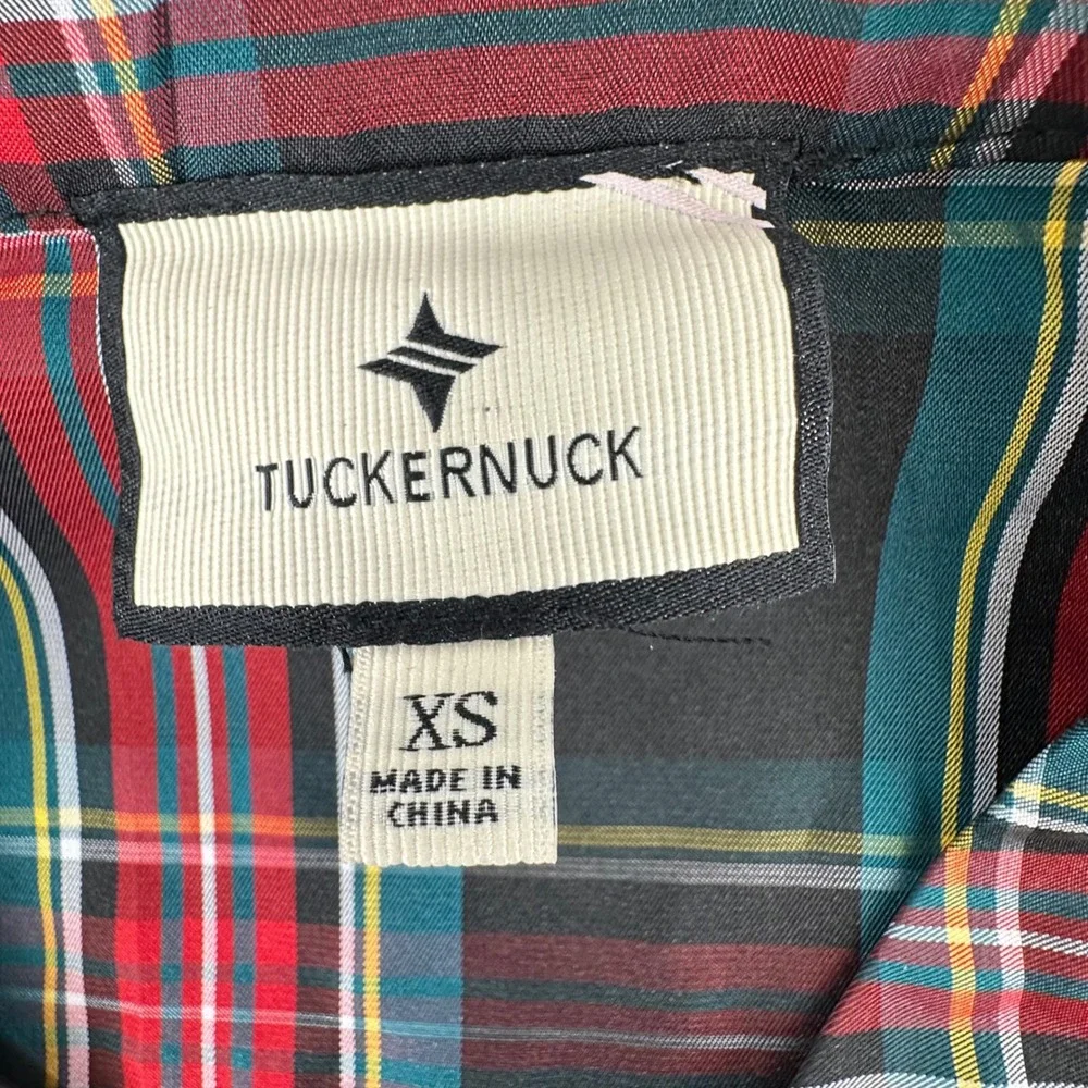 Tuckernuck Womens Plaid Royal Stewart Mini‎ Dress Red Green XS Y23684T